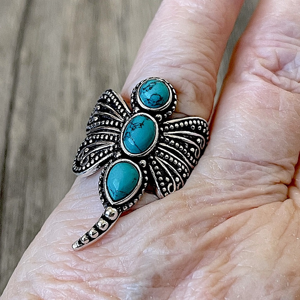 Turquoise Dragonfly Ring